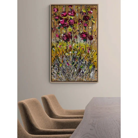 Parlak Tonların Çarpışması Yağlı Boya Tablosu