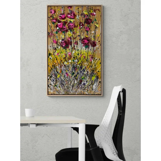 Parlak Tonların Çarpışması Yağlı Boya Tablosu