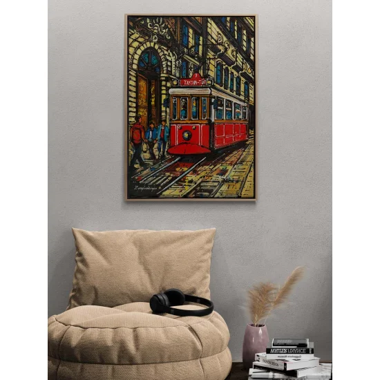The Colorful History of the Taksim Tram Oil Painting