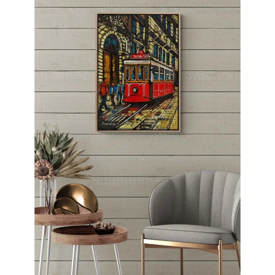 The Colorful History of the Taksim Tram Oil Painting