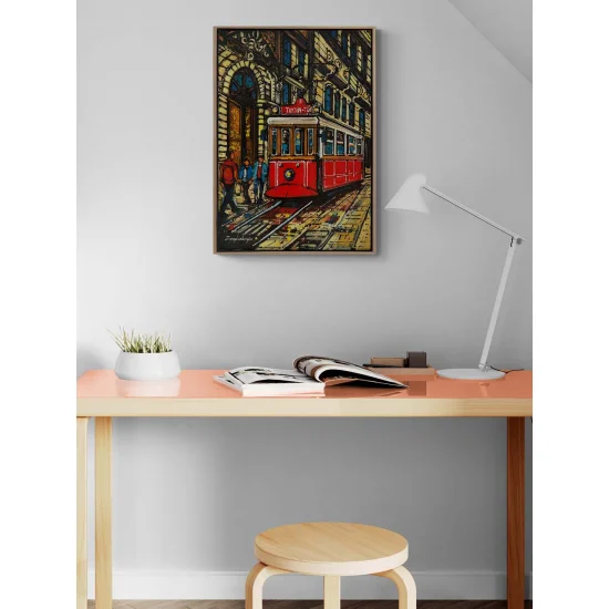 The Colorful History of the Taksim Tram Oil Painting