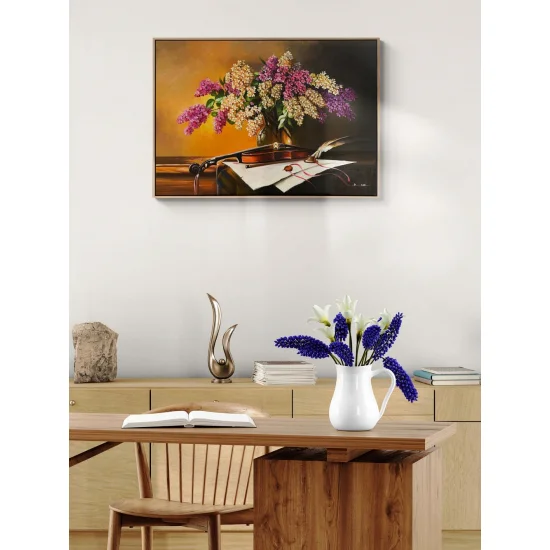 Çiçeklerin Şarkısı Leylak Yağlı Boya Tablosu