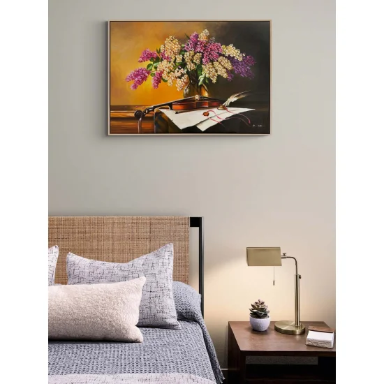 Çiçeklerin Şarkısı Leylak Yağlı Boya Tablosu