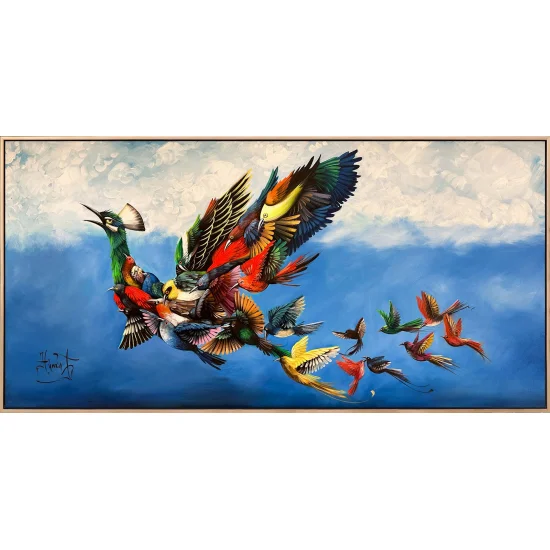 Efsanevi Simurg Yağlı Boya Tablosu