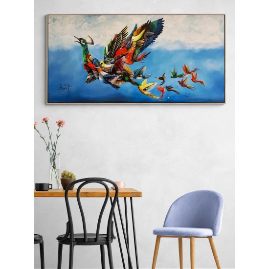 Efsanevi Simurg Yağlı Boya Tablosu