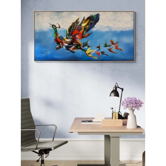 Efsanevi Simurg Yağlı Boya Tablosu