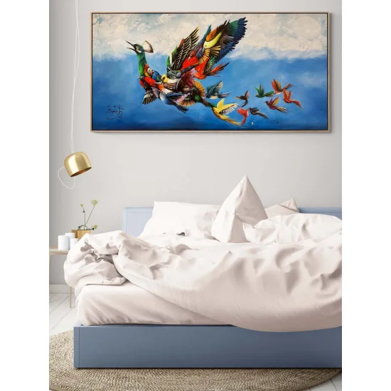 Efsanevi Simurg Yağlı Boya Tablosu