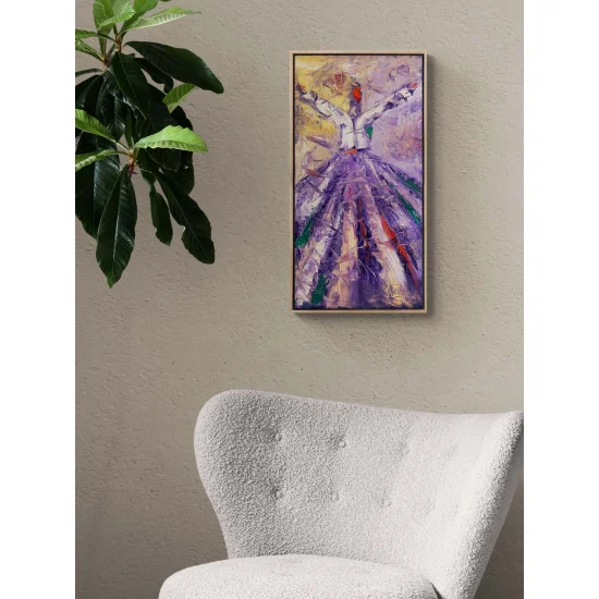 Semazen Işığı Yağlı Boya Tablosu