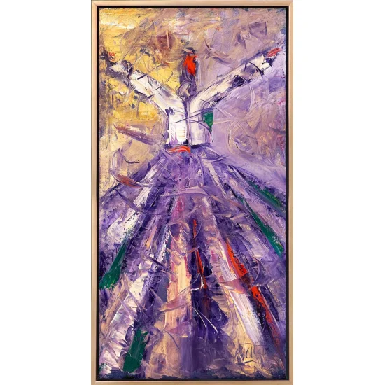 Semazen Işığı Yağlı Boya Tablosu