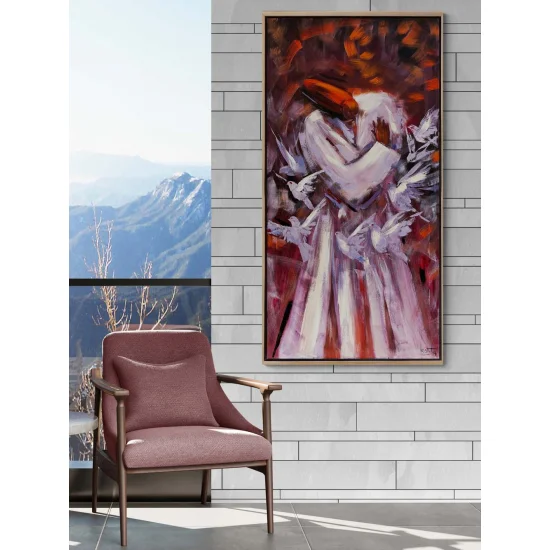 The Whirling Dervish and the Butterfly Oil Painting