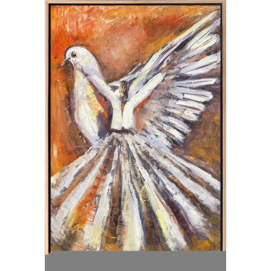 Sema ve Güvercinler Yağlı Boya Tablosu