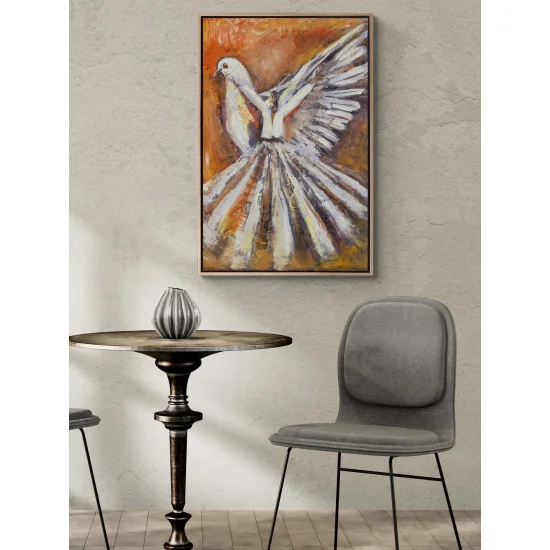 Sema ve Güvercinler Yağlı Boya Tablosu