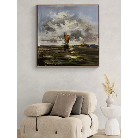 Denizin Sakin Fısıltısı Yağlı Boya Tablosu