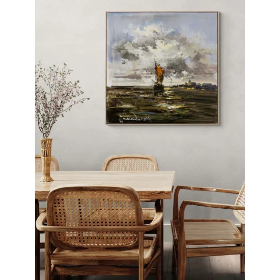 Denizin Sakin Fısıltısı Yağlı Boya Tablosu