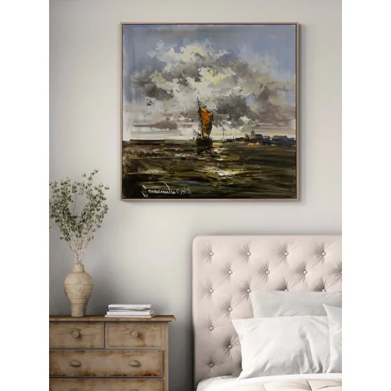 Denizin Sakin Fısıltısı Yağlı Boya Tablosu