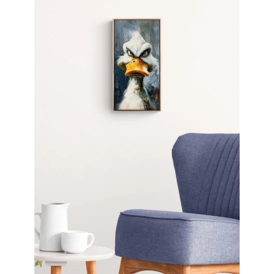 Angry Duck Oil Painting