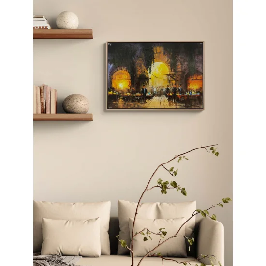 Çarşının Eski Hikayesi Yağlı Boya Tablosu