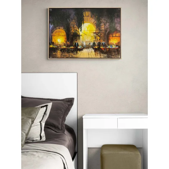 Çarşının Eski Hikayesi Yağlı Boya Tablosu