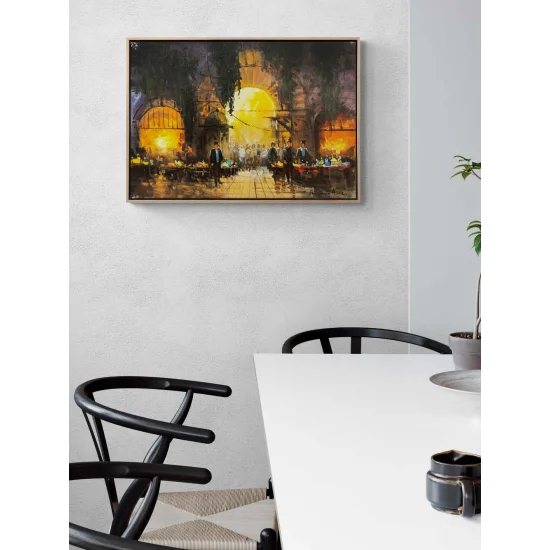 Çarşının Eski Hikayesi Yağlı Boya Tablosu