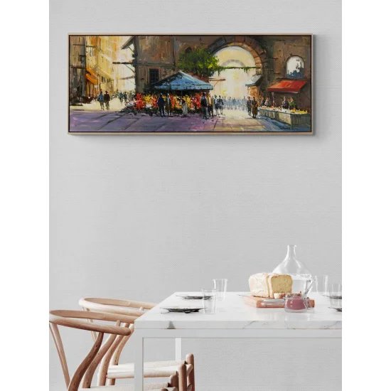 Tarihi Hanın Çiçekleri Yağlı Boya Tablosu