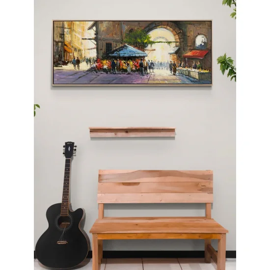 Tarihi Hanın Çiçekleri Yağlı Boya Tablosu