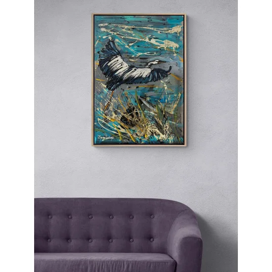 Turna Kuşunun Uçuşu Yağlı Boya Tablosu