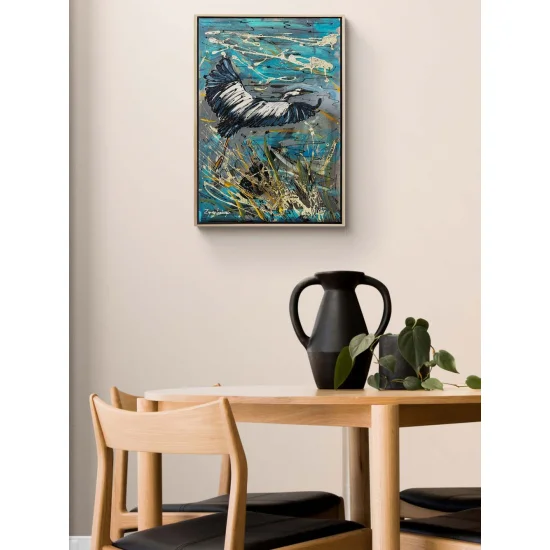 Turna Kuşunun Uçuşu Yağlı Boya Tablosu