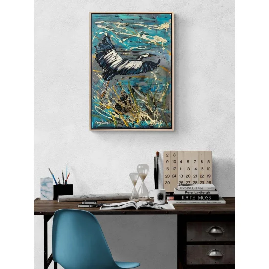 Turna Kuşunun Uçuşu Yağlı Boya Tablosu