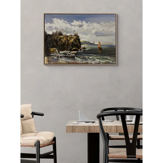 Dalgaların Fısıldadığı Hikayeler Yağlı Boya Tablosu