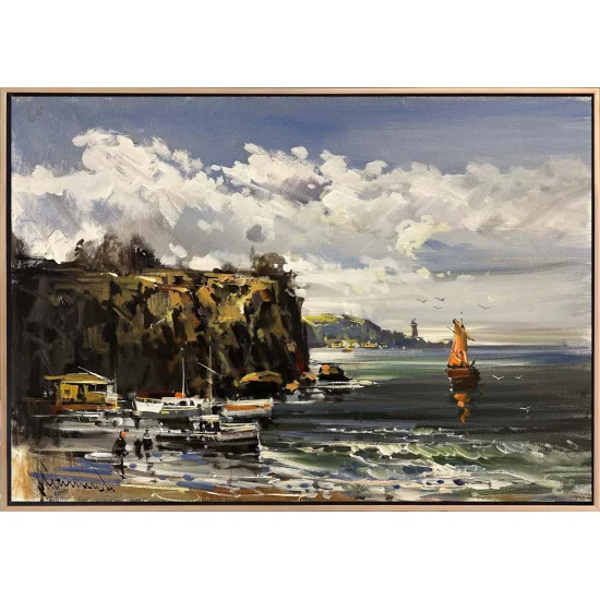 Dalgaların Fısıldadığı Hikayeler Yağlı Boya Tablosu