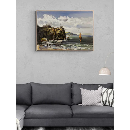 Dalgaların Fısıldadığı Hikayeler Yağlı Boya Tablosu