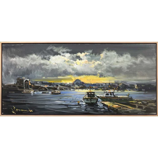 İstanbul Boğazının İhtişamı Yağlı Boya Tablosu