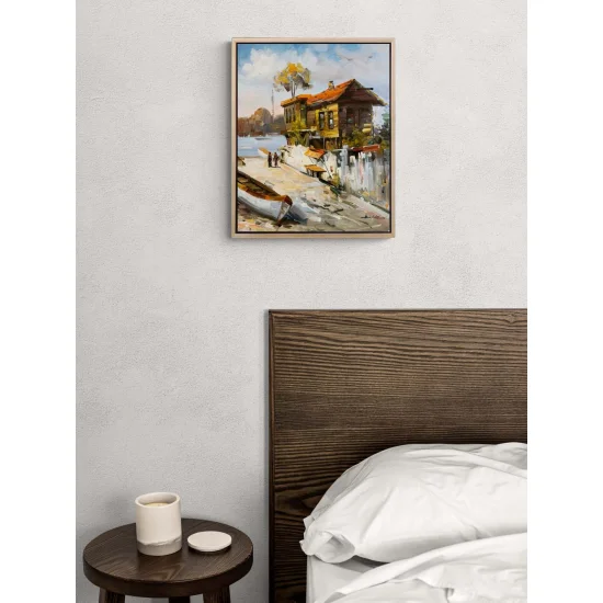 Those Waiting on the Dock Oil Painting