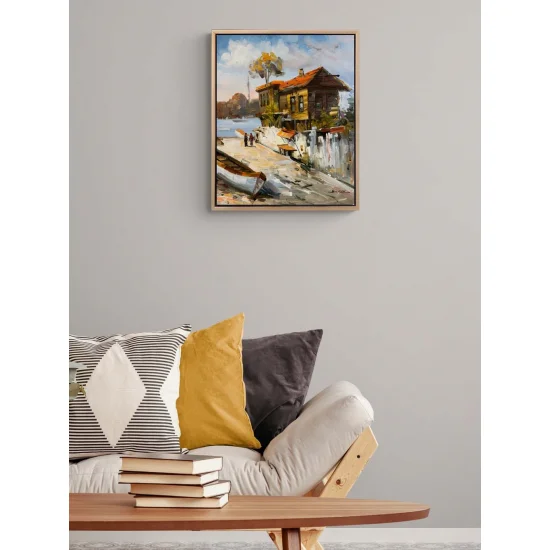 Those Waiting on the Dock Oil Painting