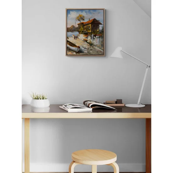 Those Waiting on the Dock Oil Painting