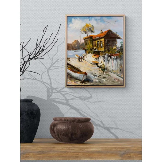 Those Waiting on the Dock Oil Painting