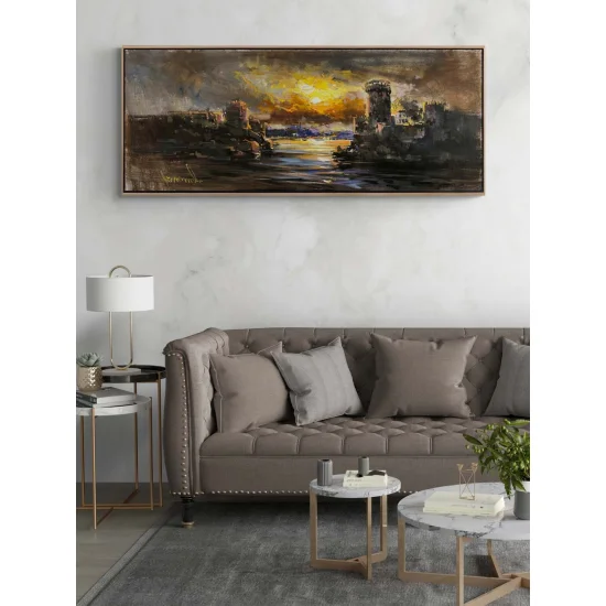 Zamana Direnen Kale Yağlı Boya Tablosu