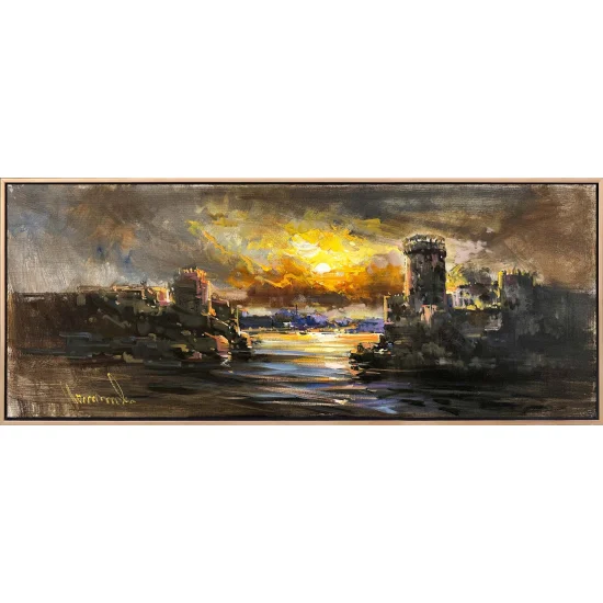 Zamana Direnen Kale Yağlı Boya Tablosu