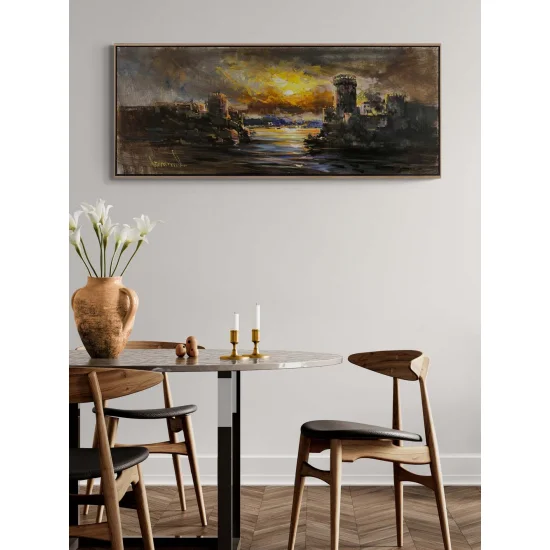 Zamana Direnen Kale Yağlı Boya Tablosu