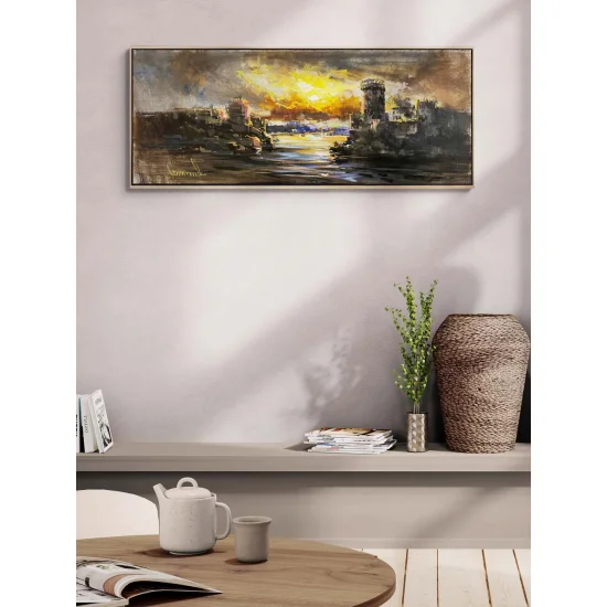 Zamana Direnen Kale Yağlı Boya Tablosu