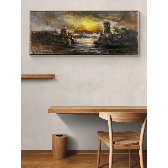 Zamana Direnen Kale Yağlı Boya Tablosu