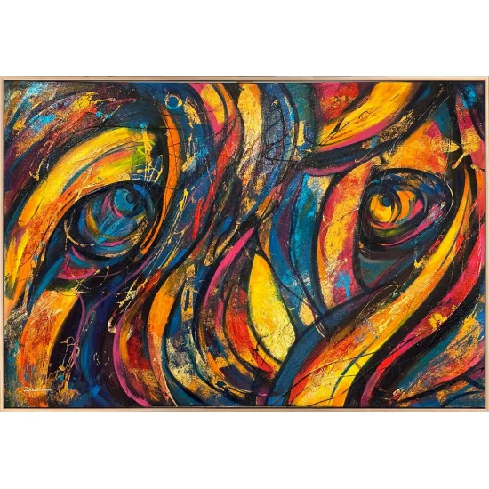 Renkli Düşler Melodisi Yağlı Boya Tablosu