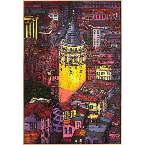 View from Galata Oil Painting