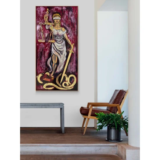 Lady Justitia Yağlı Boya Tablosu