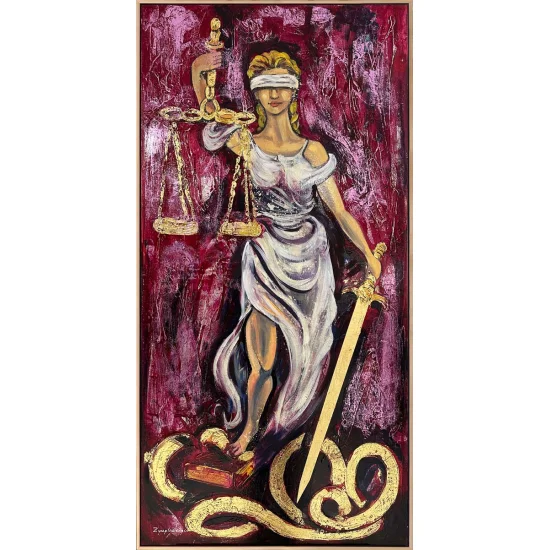 Lady Justitia Yağlı Boya Tablosu
