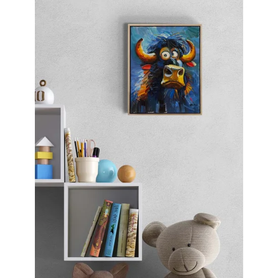 Şaşkın Bizon Yağlı Boya Tablosu