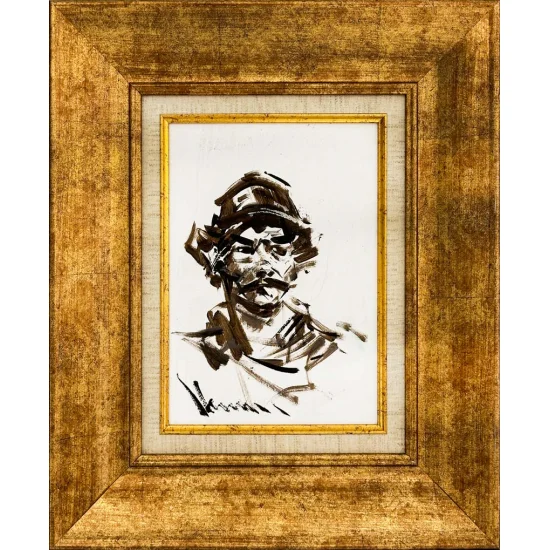 Linear Portrait Oil Painting