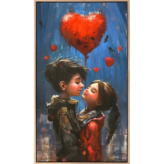 Kalpten Kalbe Yolculuk Yağlı Boya Tablosu