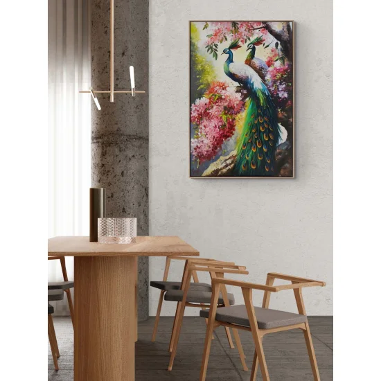 Peacocks in the Garden Oil Painting