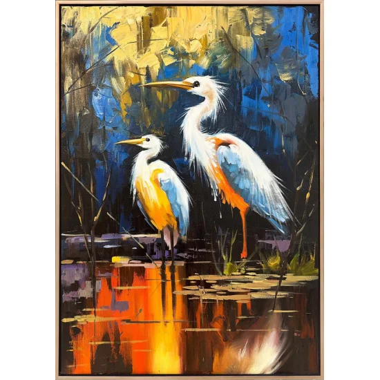 Song of the Cranes Oil Painting